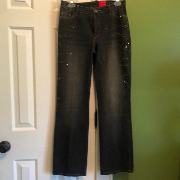 Copper rhinestone denim - Picture 1 of 6